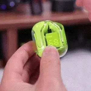 METKOOL in- Ear Wireless Earbuds, Ultrapods Max TWS Bluetooth Earphones with Charging Case and LED Digital Display, Microphone, Works with Android and Bluetooth Devices (Green)