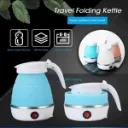 Metkool portable foldable electric kettle food grade silicone600ml Electric Kettle