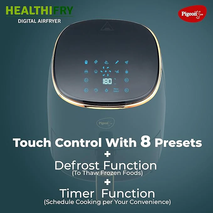 [Airfryer] Pigeon HealthiFRY Digital Airfryer | 1200 W | Non-Stick 4.2 L Basket - KitchenMasters