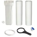 Pre Filter Bowl Set with Two 10 Inch PP Spun for All Water Purifier (1 Filter with 2 Spun Candle PP and 2 Meter 1/4 Pipe) External Pre Filter housing Complete kit