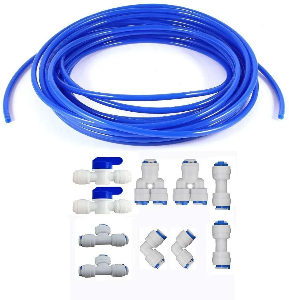 RO Spare Parts 1/4" RO Pipe Tube Fittings For Water Purifier + 2 Nos, Ball Valve + Y Connector + L Connector, Multi-Color